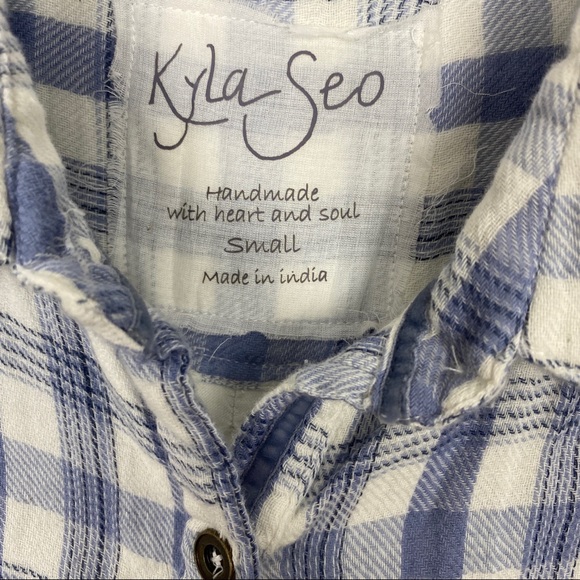 NWT Anthropologie Kyla SEO top  Boho Gingham Small - Picture 5 of 8